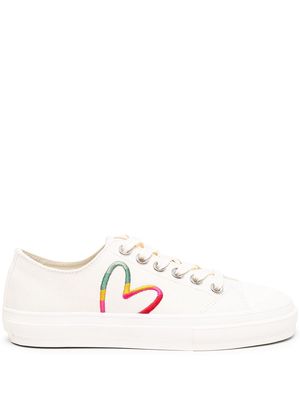 PAUL SMITH Kinsey heart-embroidered low-top sneakers - White