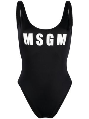 MSGM logo-print swimsuit - Black