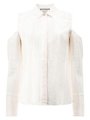 Alexis shirt with cutout shoulders - White