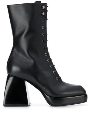 Nodaleto lace-up high heel boots - Black