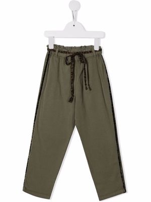 Babe And Tess paperbag waist trousers - Green