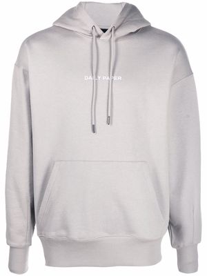 Daily Paper logo-print cotton hoodie - Grey