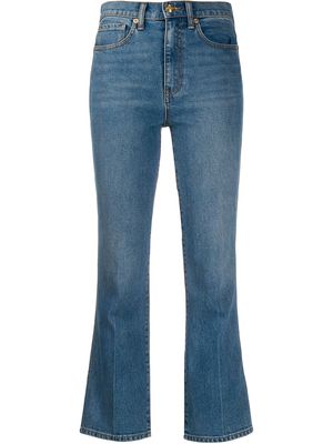 Tory Burch cropped flared jeans - Blue