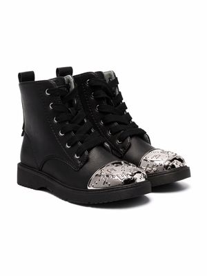 LIU JO Pat 19 metallic toe boots - Black