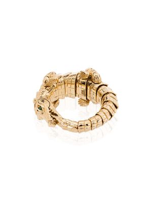 Bibi van der Velden 18kt yellow gold crocodile wrap ring