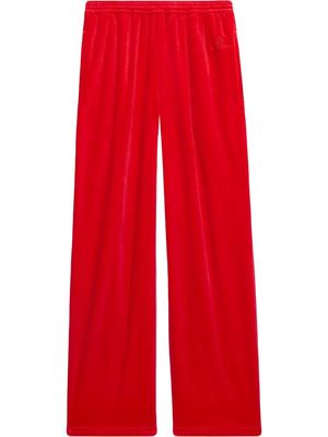 Balenciaga relaxed velour track pants - Red