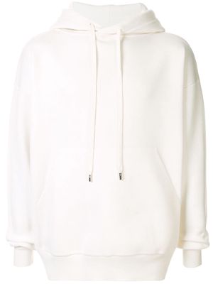 Caban drawstring hoodie - White