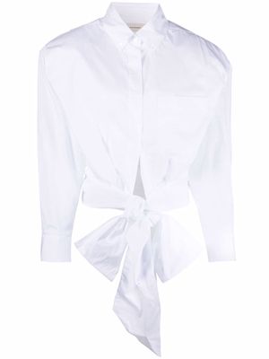 Alexandre Vauthier tie-fastening button-up shirt - White