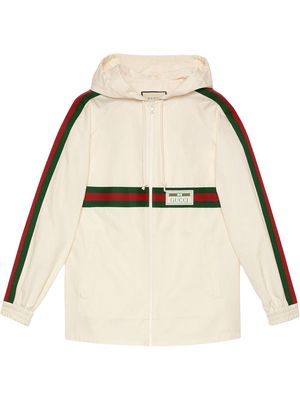 Gucci logo patch hoodie - White