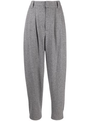 Brunello Cucinelli tapered-leg cashmere trousers - Grey