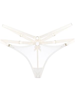 Bordelle harness thong - White