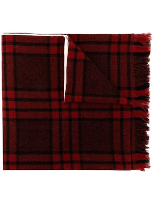 UNIFORME double-sided wool scarf - Red