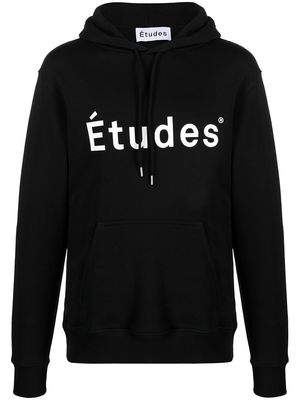 Etudes Klein logo-print organic cotton hoodie - Black