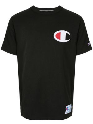 Champion logo patch crew neck T-shirt - Black