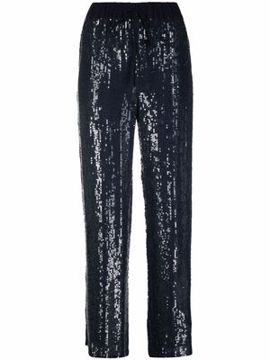 P.A.R.O.S.H. sequined wide-leg trousers - Blue