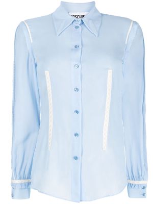 Moschino silk-georgette shirt - Blue