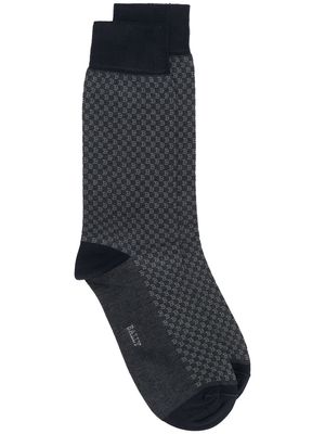 Bally monogram pattern socks - Grey