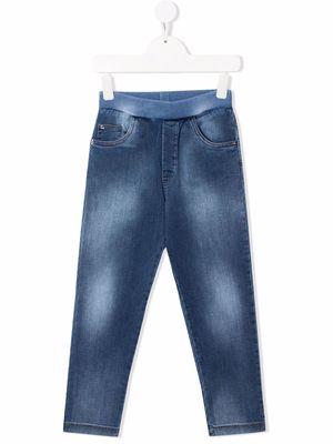 Versace Kids elasticated denim jeans - Blue