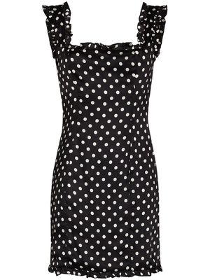 De La Vali Bandana polka dot sleeveless minidress - Black