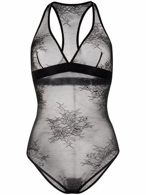 Karl Lagerfeld tailored lace body - Black