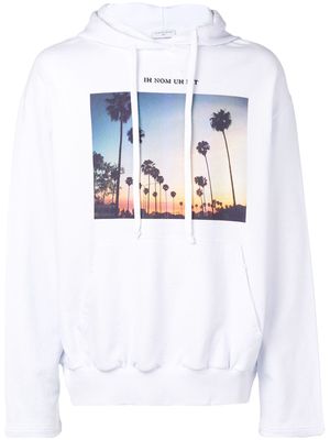 Ih Nom Uh Nit sunset print hoodie - White