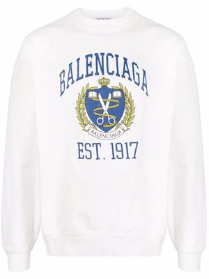 Balenciaga crest logo sweatshirt - White