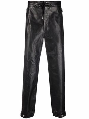 Alexander McQueen leather track pants - Black