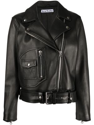 Acne Studios leather biker jacket - Black