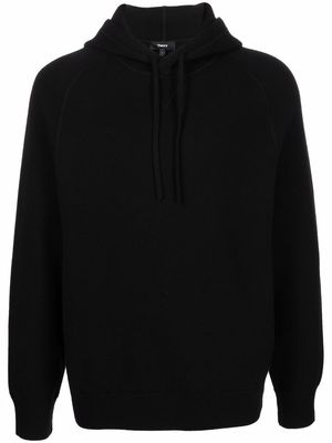 Theory fine-knit hoodie - Black