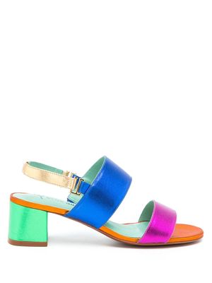 Blue Bird Shoes colourblock slingback sandals - Multicolour