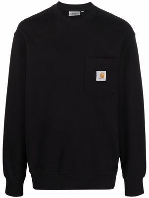 Carhartt WIP logo-patch cotton sweatshirt - Black