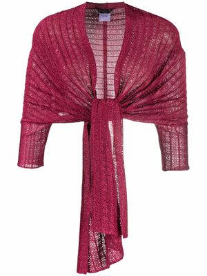 John Galliano Pre-Owned 1990s metallic threading cardigan - Pink