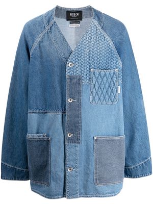 FIVE CM patchwork denim jacket - Blue