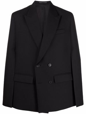 Valentino slit-sleeves tailored blazer - Black