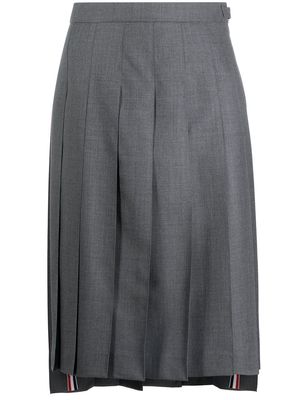 Thom Browne pleated midi skirt - Grey