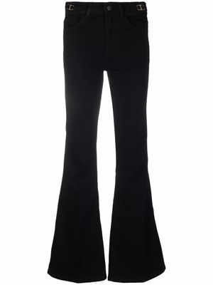 Maje belt-waist flared jeans - Black