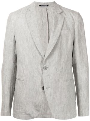 Emporio Armani fitted single-breasted blazer - Grey