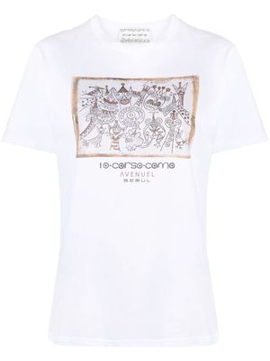 10 CORSO COMO Seoul shop print T-shirt - White