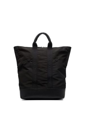 Alexander McQueen De Manta logo-tape backpack - Black