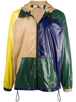 Marni colour-block hooded jacket - Neutrals