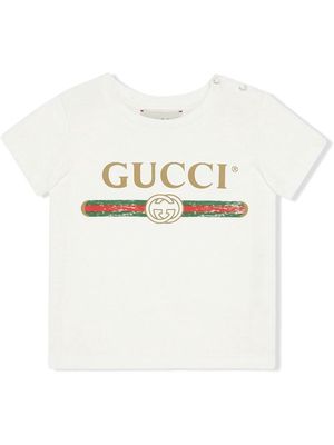 Gucci Kids logo print T-shirt - White