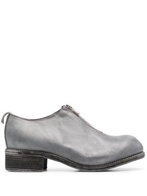Guidi zip-up brogue shoes - Grey