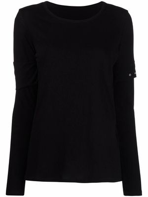 Yohji Yamamoto layered-sleeve top - Black