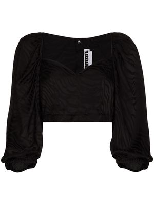 ROTATE Irina puff-sleeve blouse - Black