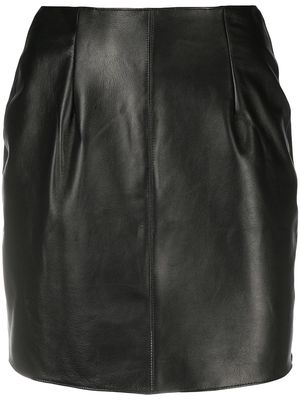 Something Wicked Mia leather mini skirt - Black