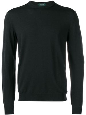 Zanone textured sweater - Black