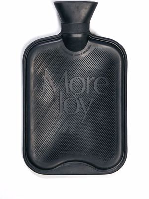 More Joy debossed-logo hot water bottle - Black