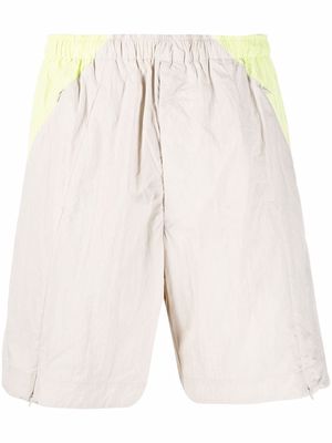Y-3 colourblock knee-length shorts - Neutrals