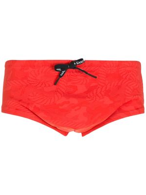 À La Garçonne plain swimming trunks - Orange