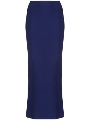 Herve L. Leroux high-waisted fitted maxi skirt - Blue